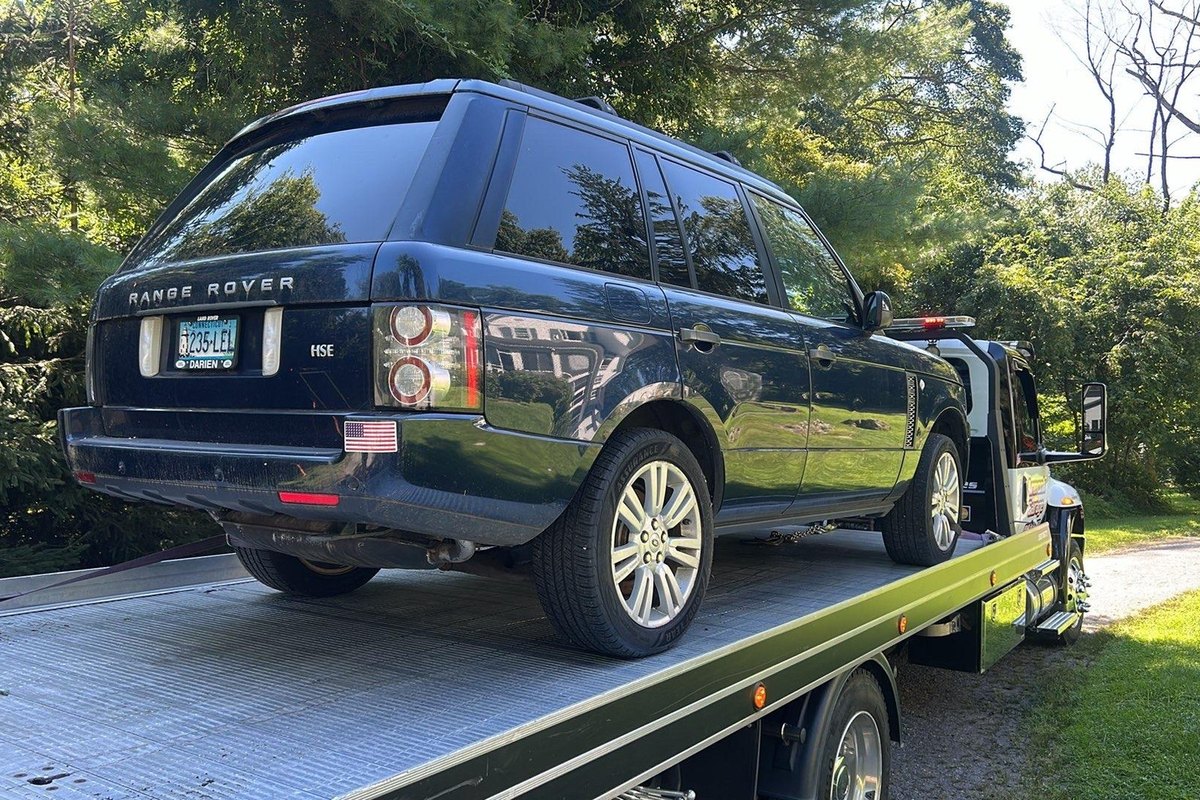 SUV on a flatbed